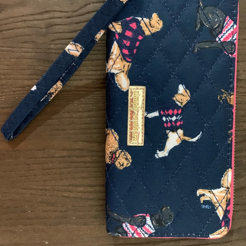 Simply Southern Dog print wristlet